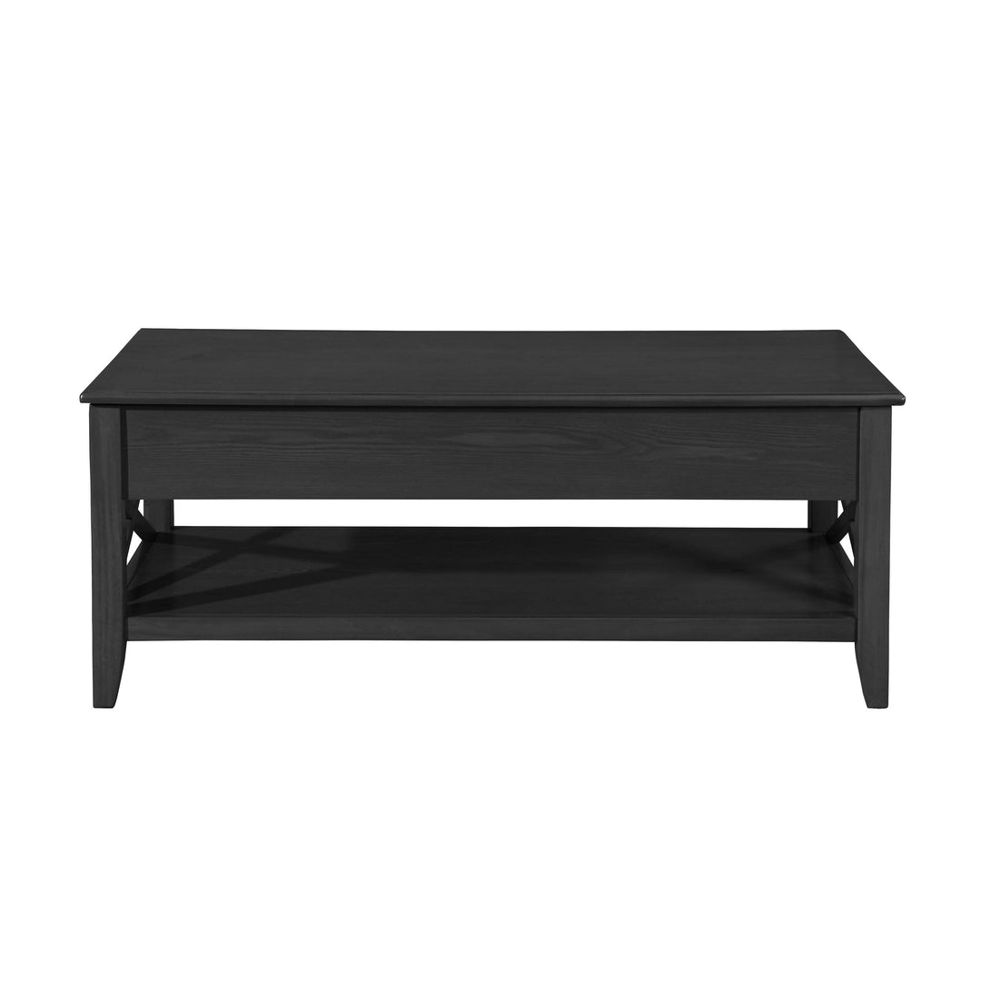 Christopher Knight Home Laurel Luke Farmhouse Faux Wood Lift Top Coffee Table Black