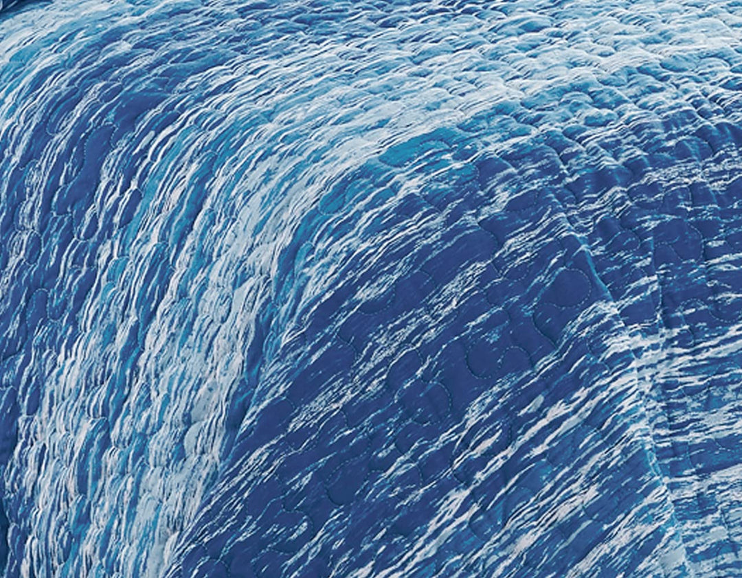 Mytex Home Fashions Stripe 3-Piece All Season Prewashed Quilt Set