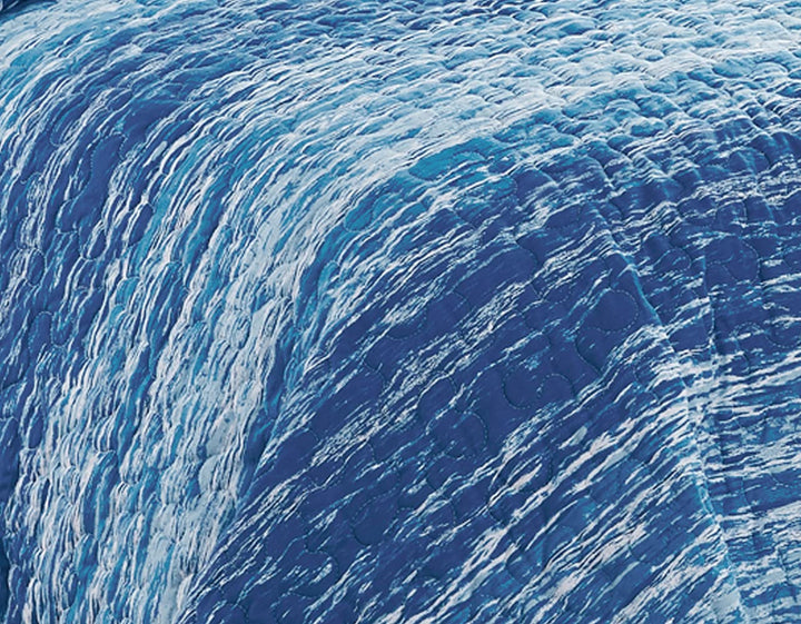 Mytex Home Fashions Stripe 3-Piece All Season Prewashed Quilt Set