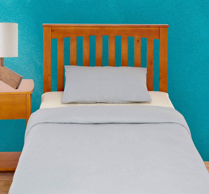 Mantua Rake Wood Headboard in Golden Oak - Twin Size - Diamond Home USA