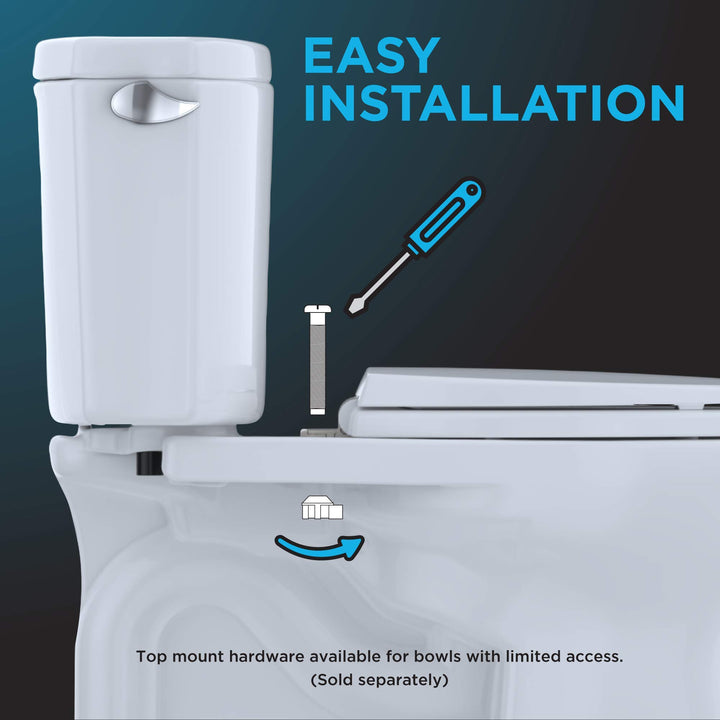 TOTO SS113#51 Transitional SoftClose Round Toilet Seat Ebony - Diamond Home USA