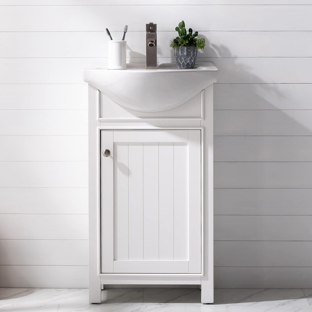 Design Element Marian 20" Solid Wood Single Sink Vanity in Gray Grey - Diamond Home USA