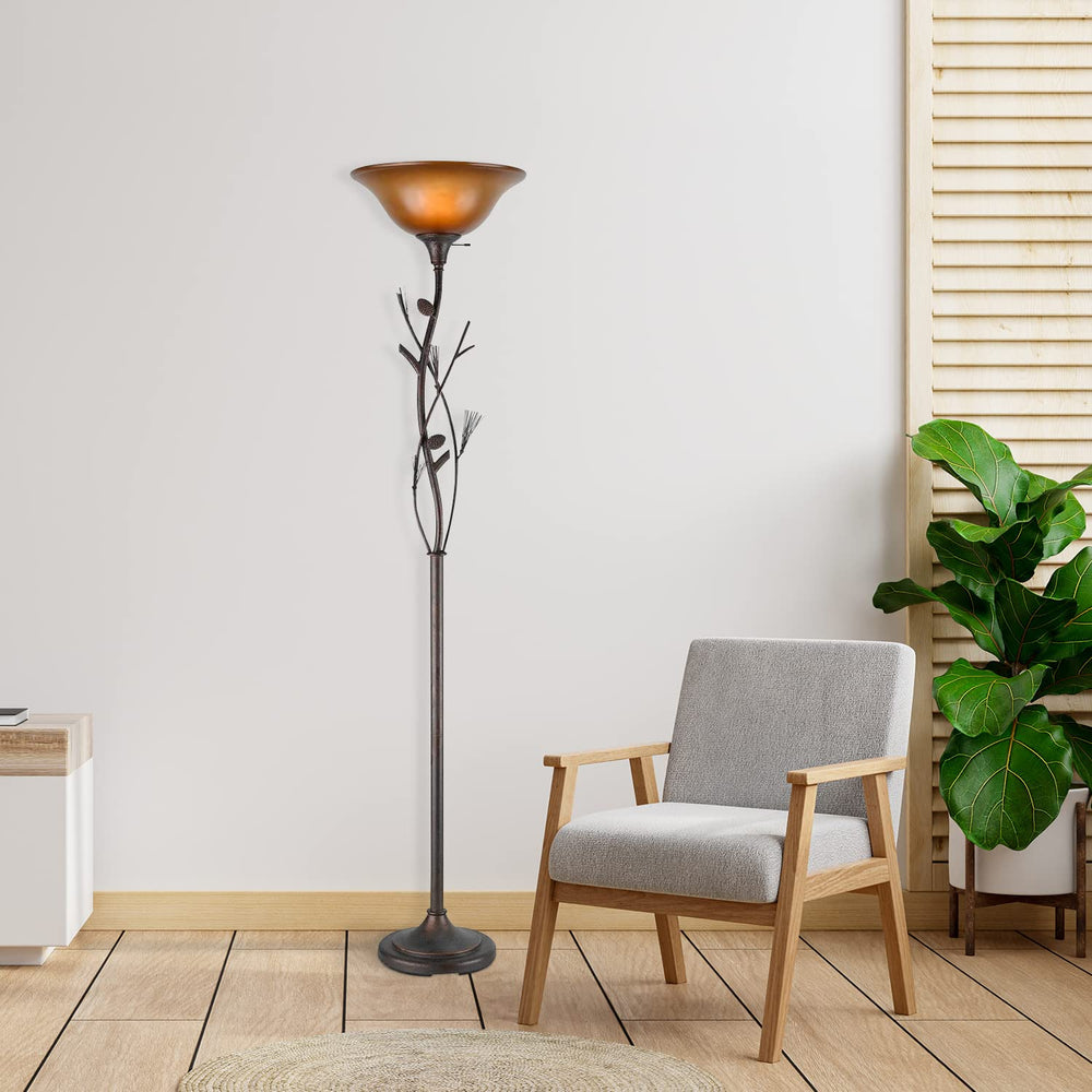 Cal Lighting CALBO-961TR Leaf Flower Fruit One Torchiere Lighting Accessories - Diamond Home USA