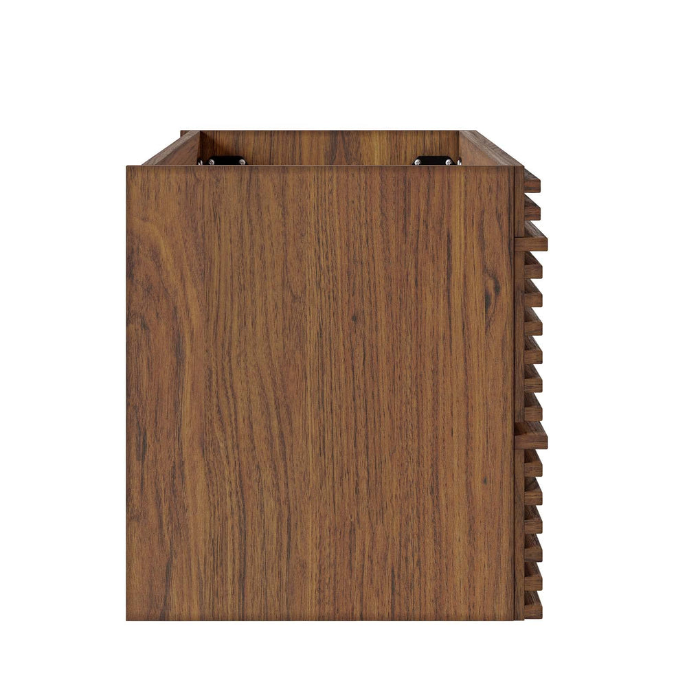 Modway Render 30" Wall-Mount Bathroom Vanity in Walnut - Sink Basin Not Included - Diamond Home USA