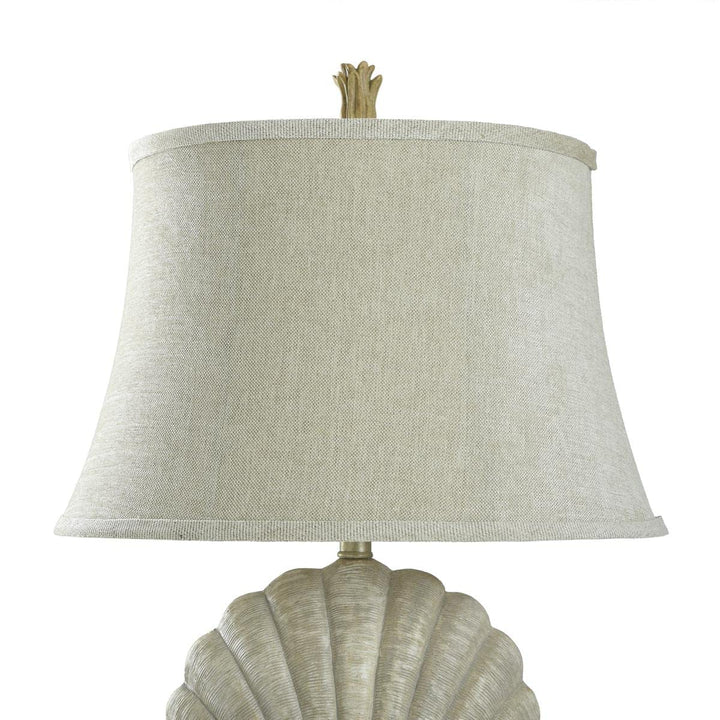 Stylecraft Home Collection Avoca Beach Off-White Coastal Shell Table Lamp - Diamond Home USA