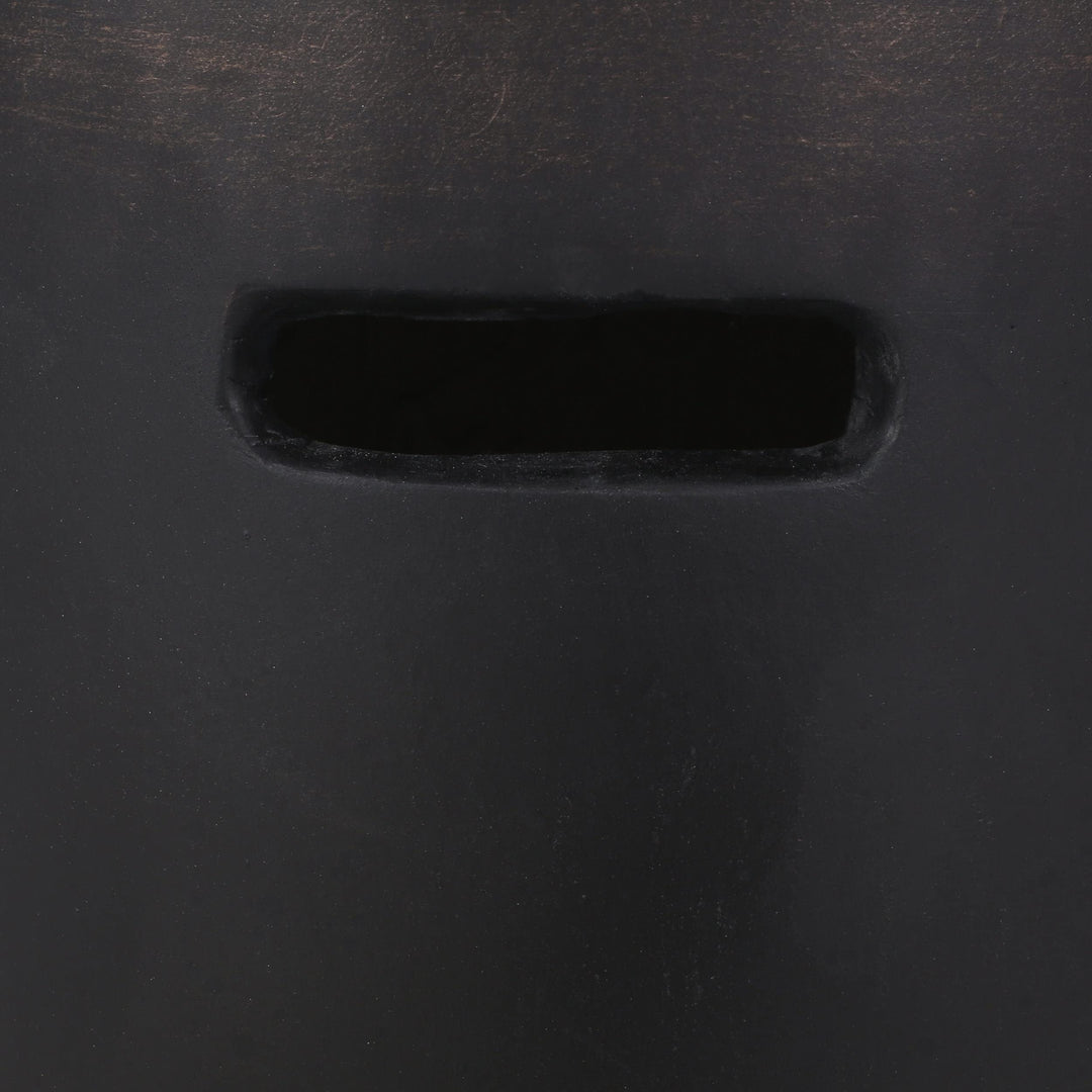 Outdoor Lightweight Concrete Side Table Brown Modern Contemporary Round - Diamond Home USA