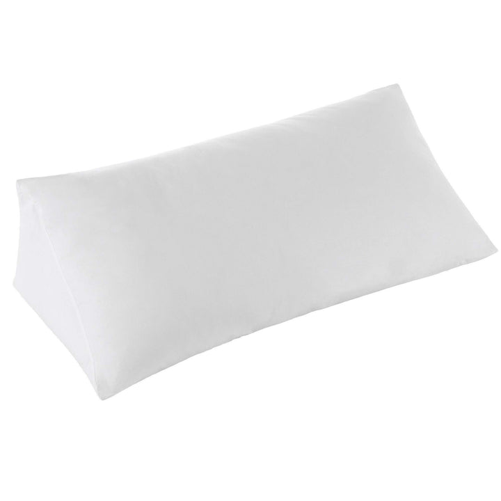 Ultra Supportive Oversized Reading Wedge Pillow - White Cotton Single - Diamond Home USA