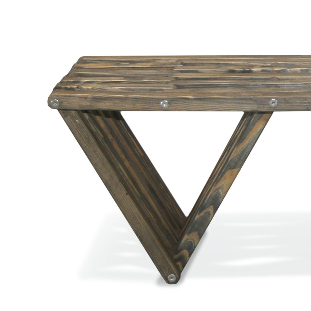 Wood Backless Bench, Modern style L 54" x15" deep x 17" Tall