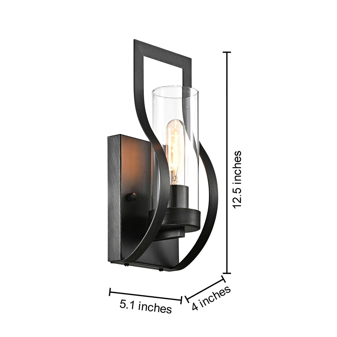 The Lighting Store Anastasia 1 Light Wall Sconce with Clear Glass Shade and - Diamond Home USA