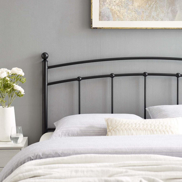 Modway Abigail Queen Metal Headboard in Black - Diamond Home USA