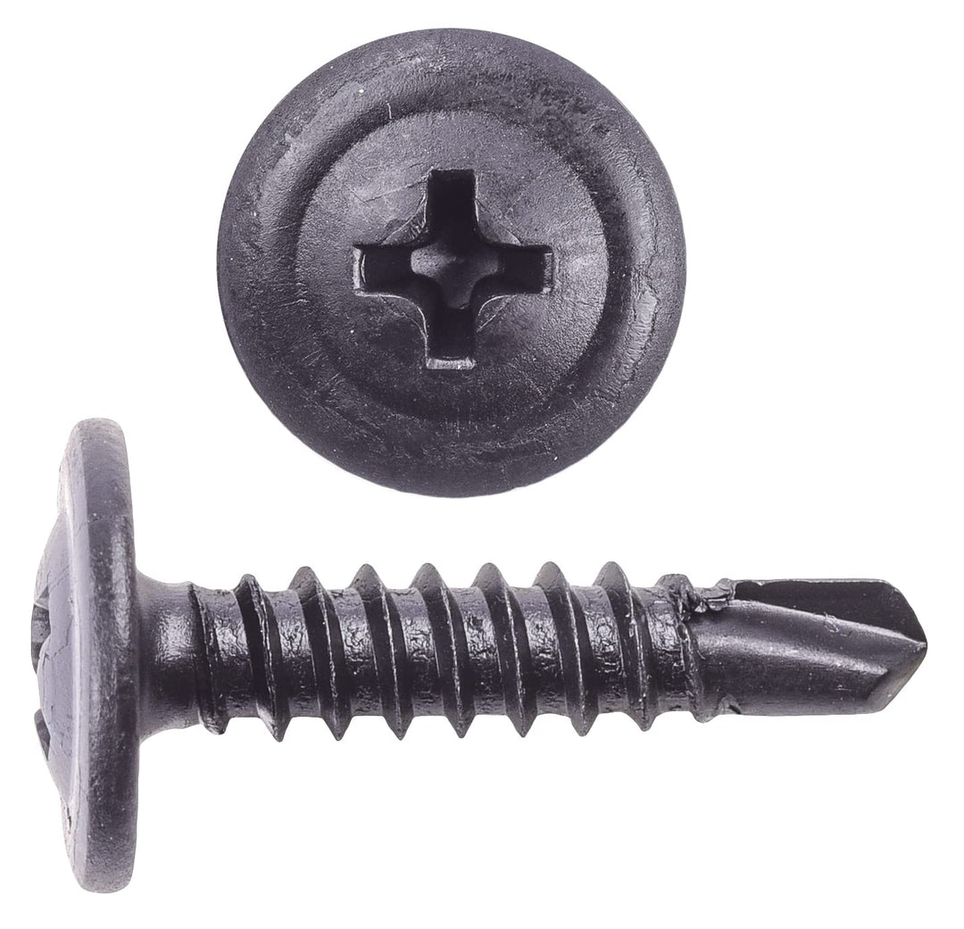 #8 x 3/4" Black Phosphate Steel Oval Washer Screw 50 pk.