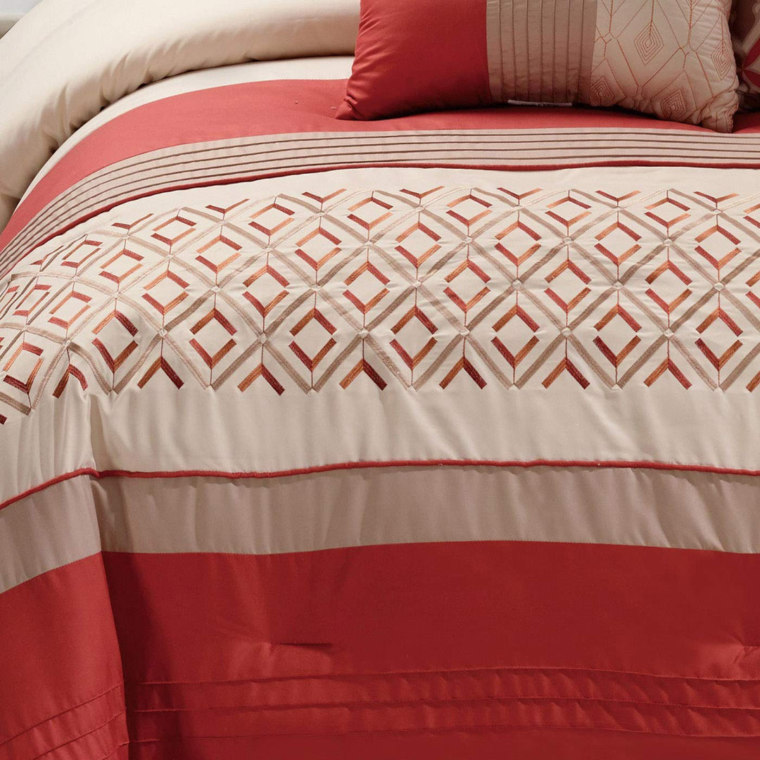 Riverbrook Home Country Manor Collection Comforter Set Queen Janna - Orange 8 - Diamond Home USA