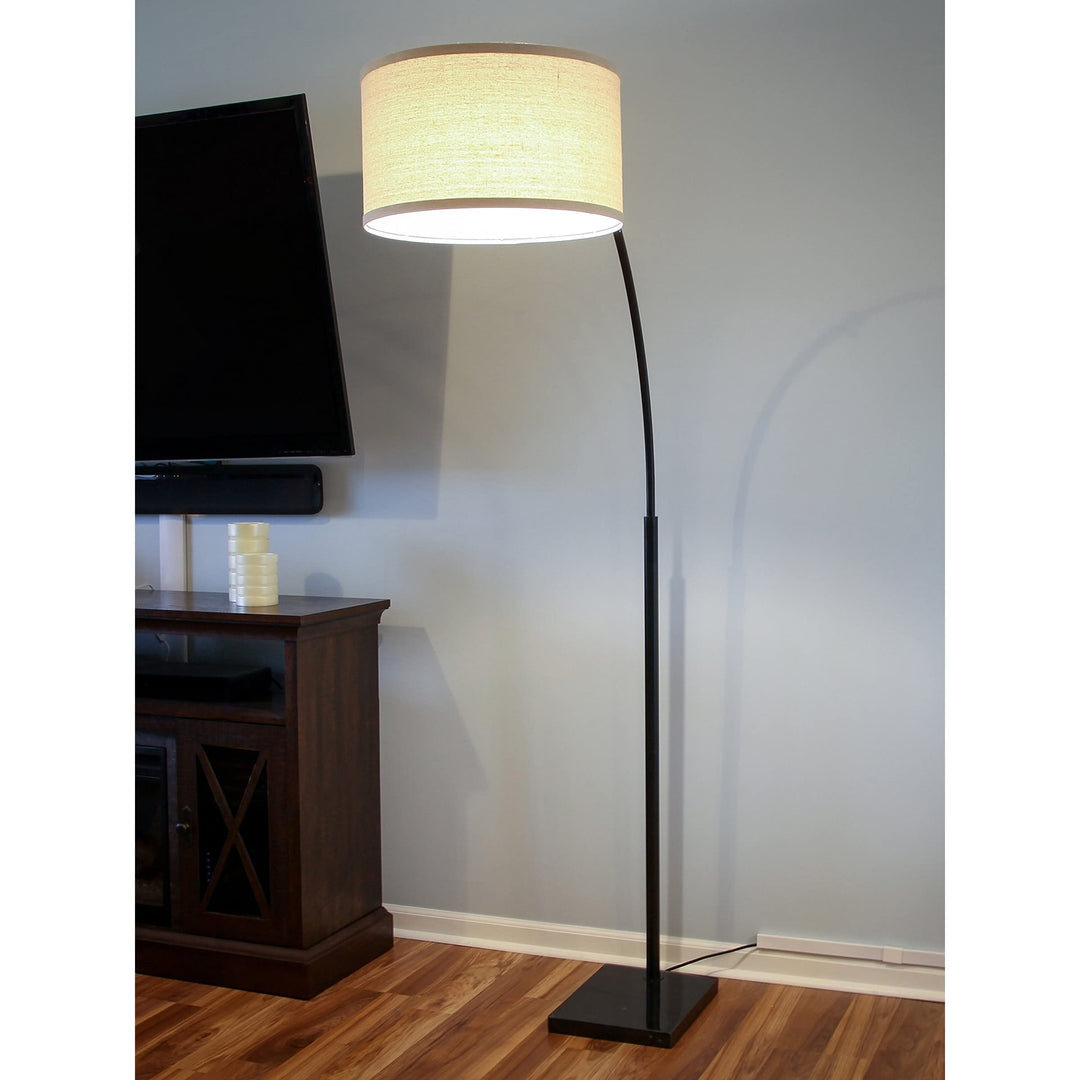 Led Floor Lamp Black Mid-Century Modern Bulbs Included Energy Efficient - Diamond Home USA