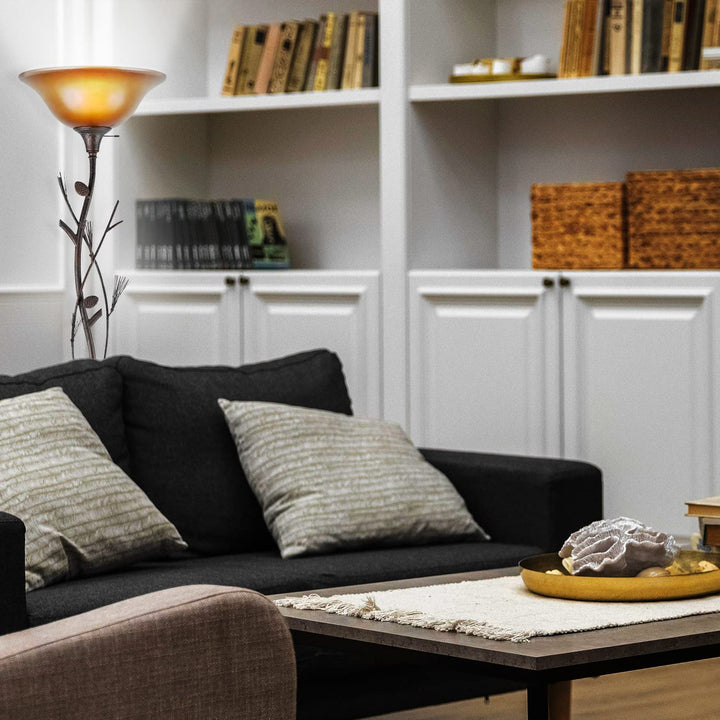 Cal Lighting CALBO-961TR Leaf Flower Fruit One Torchiere Lighting Accessories - Diamond Home USA