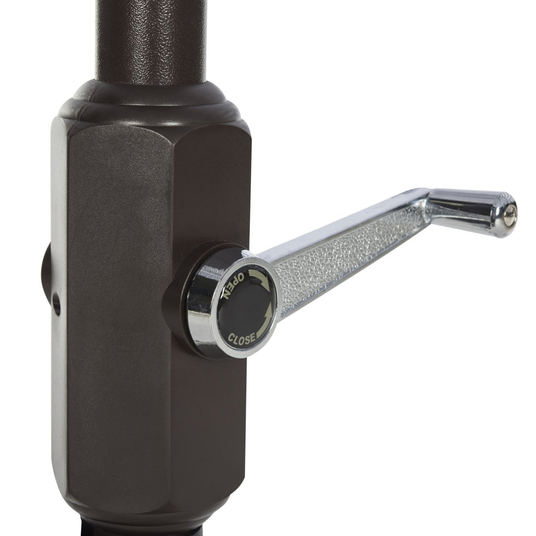 Safavieh PAT8006C Outdoor Collection Elegant Valance Auto Tilt Umbrella 9' - Diamond Home USA