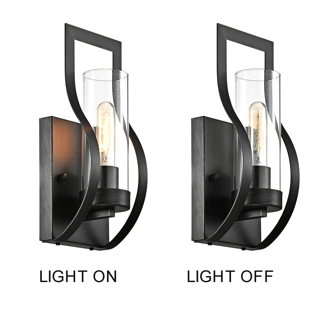 The Lighting Store Anastasia 1 Light Wall Sconce with Clear Glass Shade and - Diamond Home USA