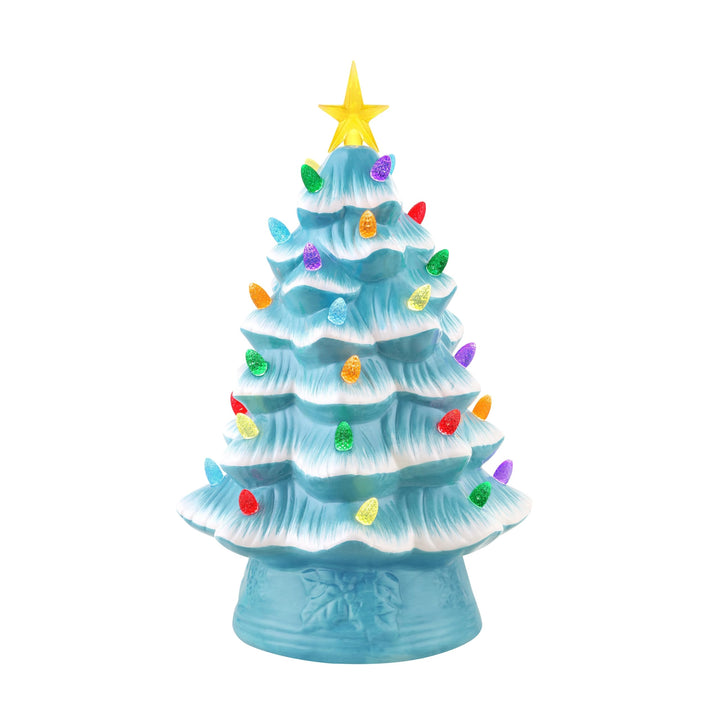 12" Nostalgic Ceramic Tree Light Blue - Diamond Home USA