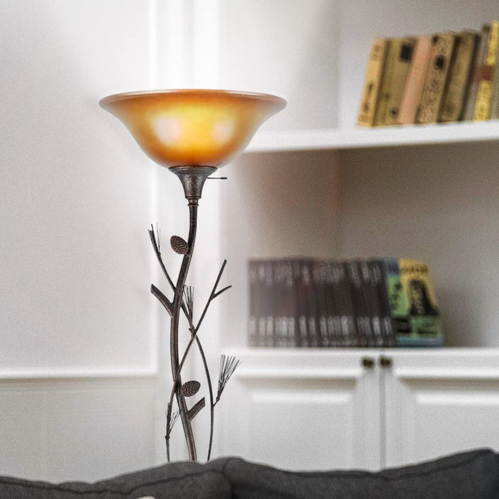 Cal Lighting CALBO-961TR Leaf Flower Fruit One Torchiere Lighting Accessories - Diamond Home USA