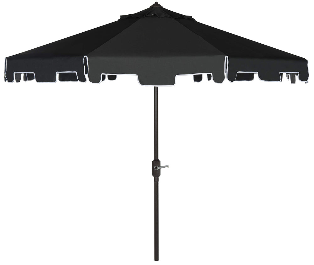 Safavieh PAT8000H Outdoor Collection Zimmerman Crank Market Umbrella with Flap - Diamond Home USA