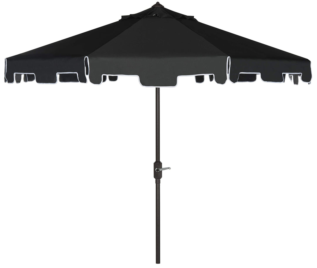 Safavieh PAT8000H Outdoor Collection Zimmerman Crank Market Umbrella with Flap - Diamond Home USA