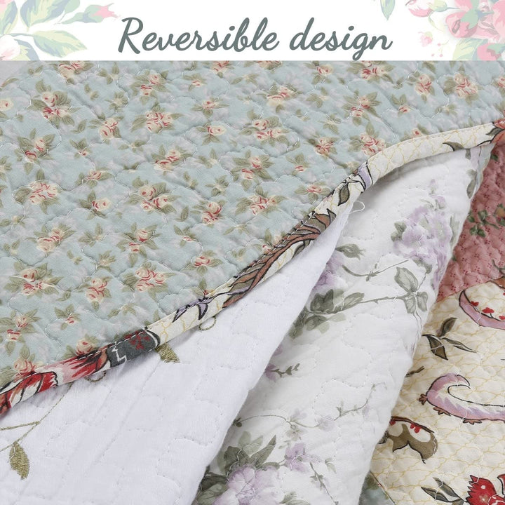 BEST BEDDING INC Celia Patchwork 3-Piece Cotton Quilt Set Twin - Diamond Home USA