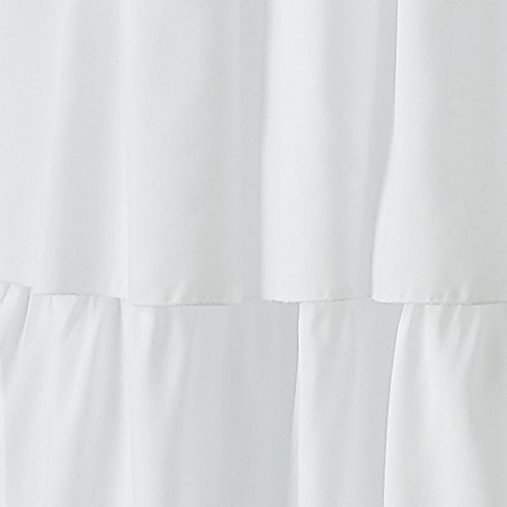 Curtainworks Flounced Ruffle Rod Pocket one Curtain Panel 63 in White - Diamond Home USA