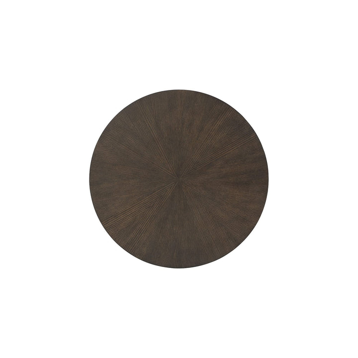 Dark Brown/Gold Finish Round End Table 24" w X 24" d 24" h Brown Modern - Diamond Home USA