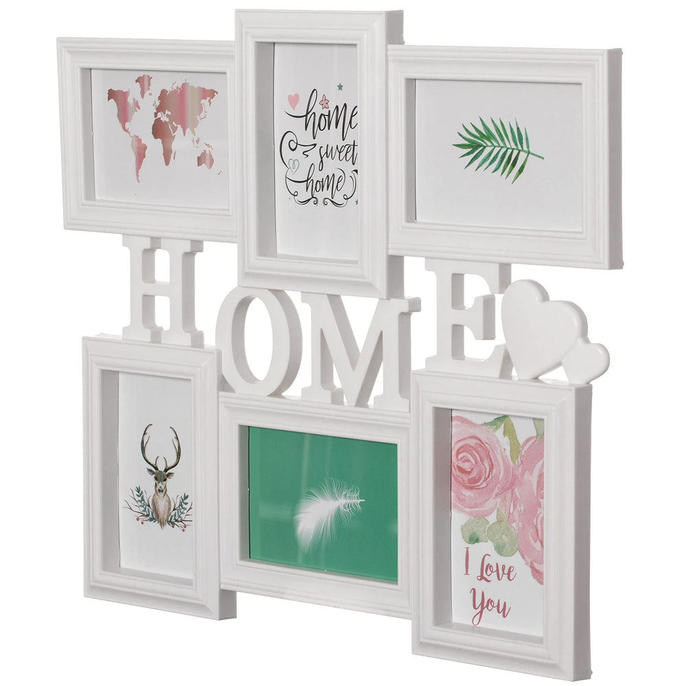 Decorative Modern Wall Mounted Collage cture Holder Multi Photo Frame For 6 - Diamond Home USA
