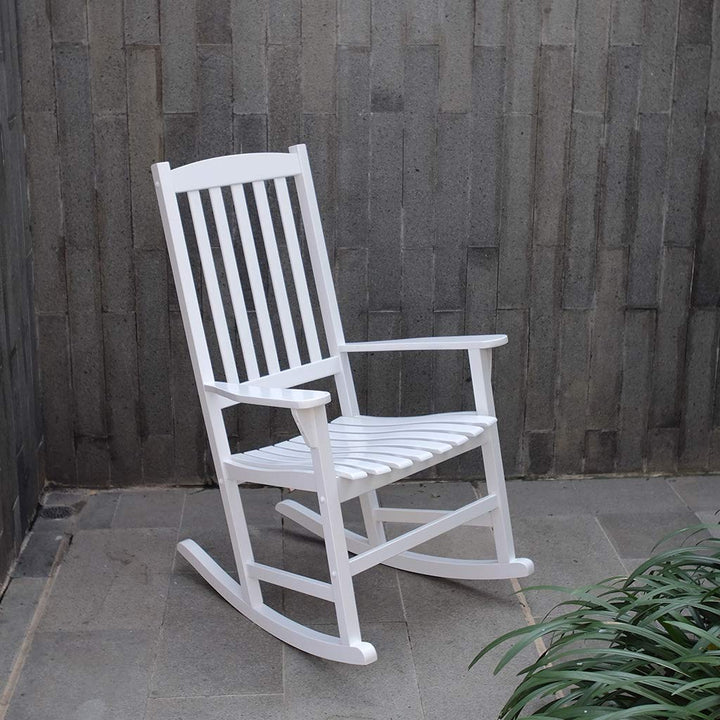 Cambridge Casual Bentley High Back Wooden Front Porch Rocking Chair