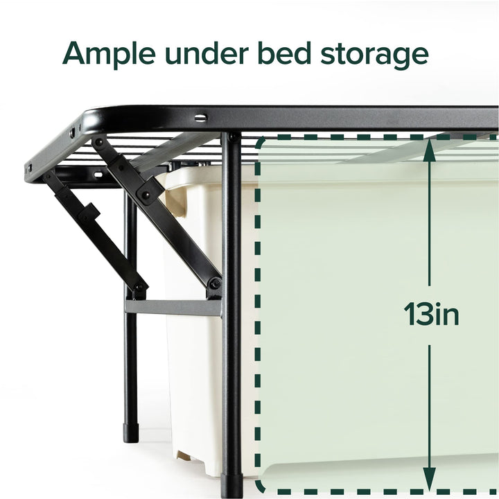 ZINUS SmartBase Tool-Free Assembly Mattress Foundation 14 Inch Metal Platform - Diamond Home USA
