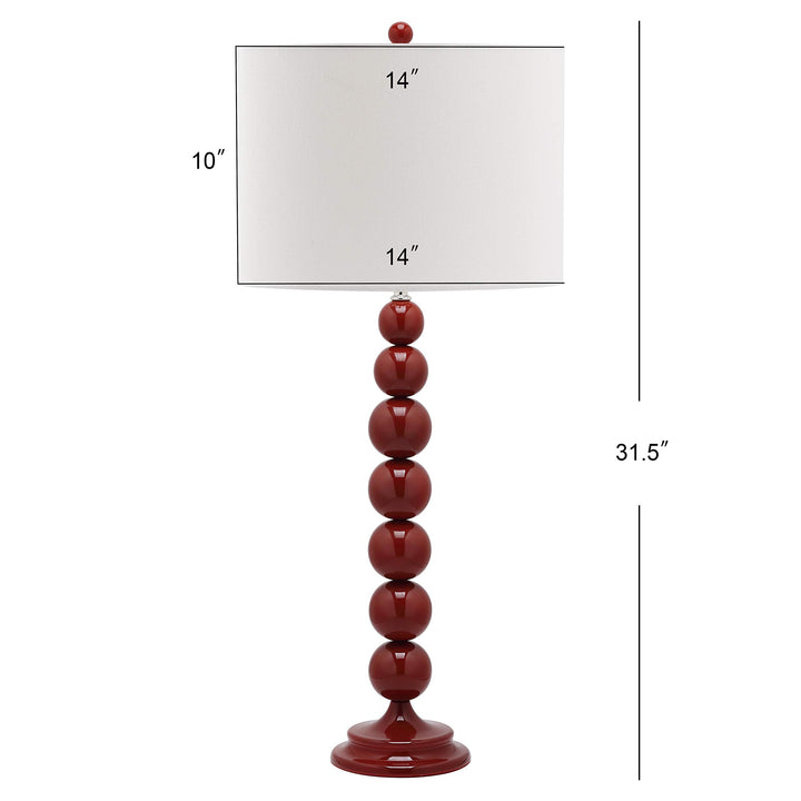 SAFAVIEH Lighting Collection Jenna Modern Contemporary Orange Stacked Ball - Diamond Home USA