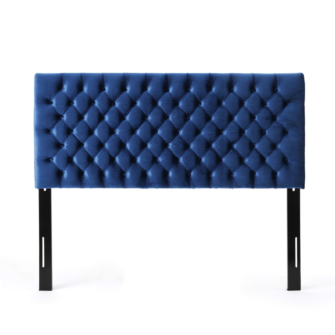 Christopher Knight Home Jezebel Velvet Headboard Queen / Full Navy Blue /