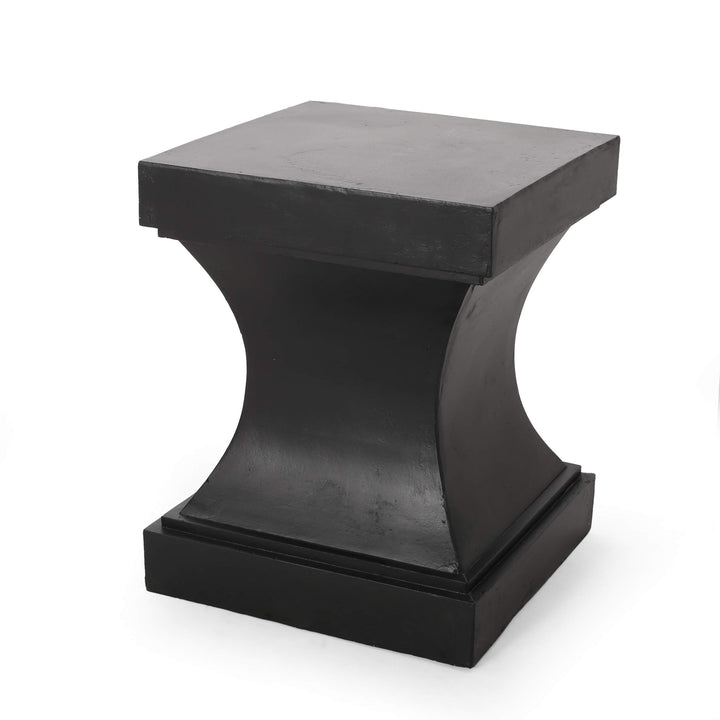 Christopher Knight Home Allison Outdoor odern Lightweight Concrete Side Table Matte Black