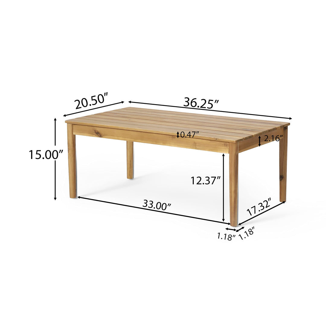 Christopher Knight Home 317360 Bryan Coffee Table Teak - Diamond Home USA