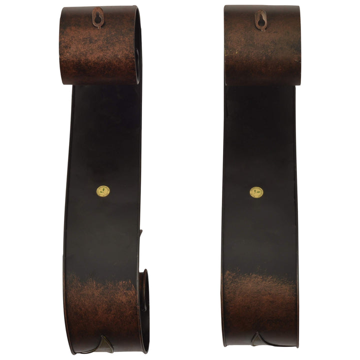 Metal Candle Sconce (Set of 2) Brown Modern Contemporary Acacia Wood - Diamond Home USA
