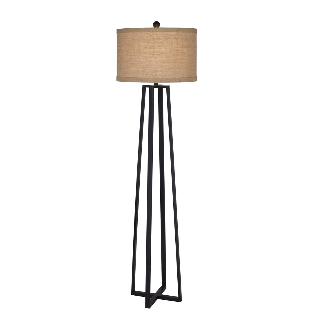 Fangio Lighting 1477 62" Molded Metal Floor Lamp Black