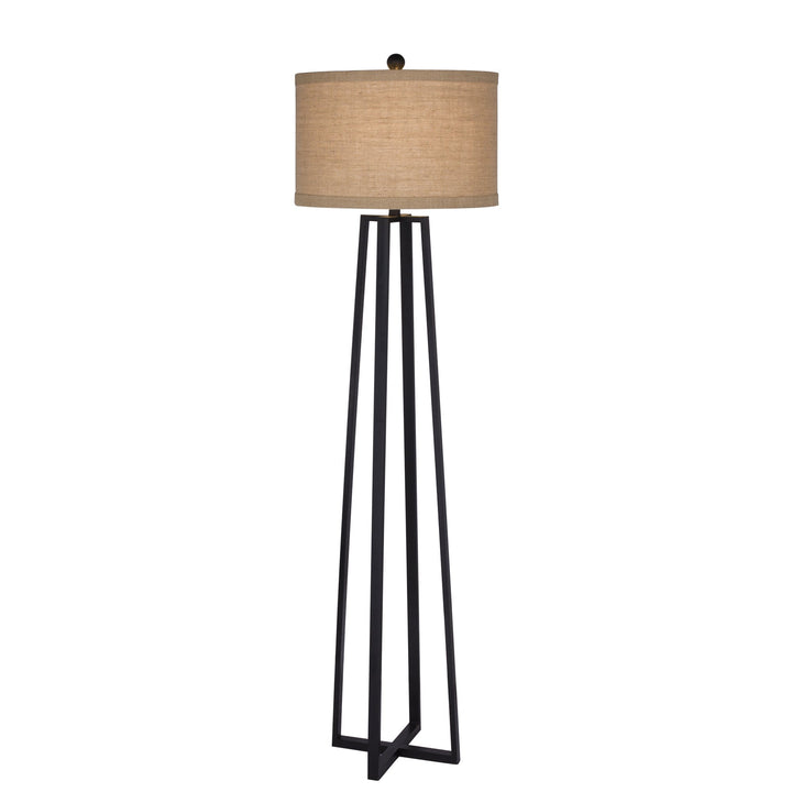 Fangio Lighting 1477 62" Molded Metal Floor Lamp Black