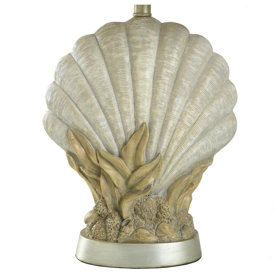 Stylecraft Home Collection Avoca Beach Off-White Coastal Shell Table Lamp - Diamond Home USA
