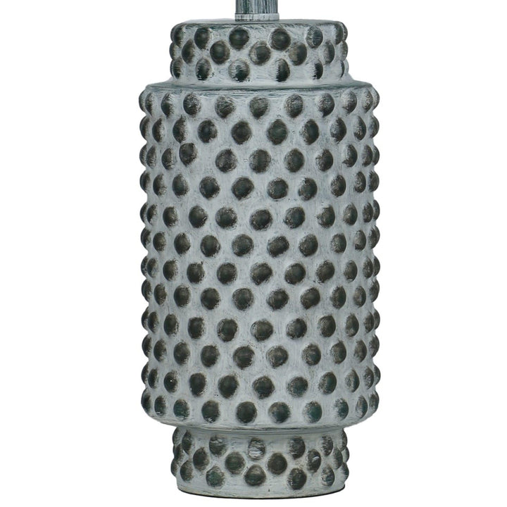 23.5" Raised Cylinder Table Lamp with Decorator Shade Blue Transitional - Diamond Home USA