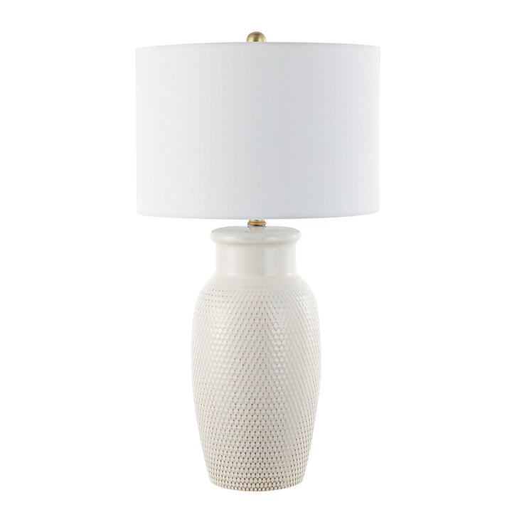 SAFAVIEH Lighting Collection Norsi Modern Contemporary Ivory Ceramic 27-inch - Diamond Home USA