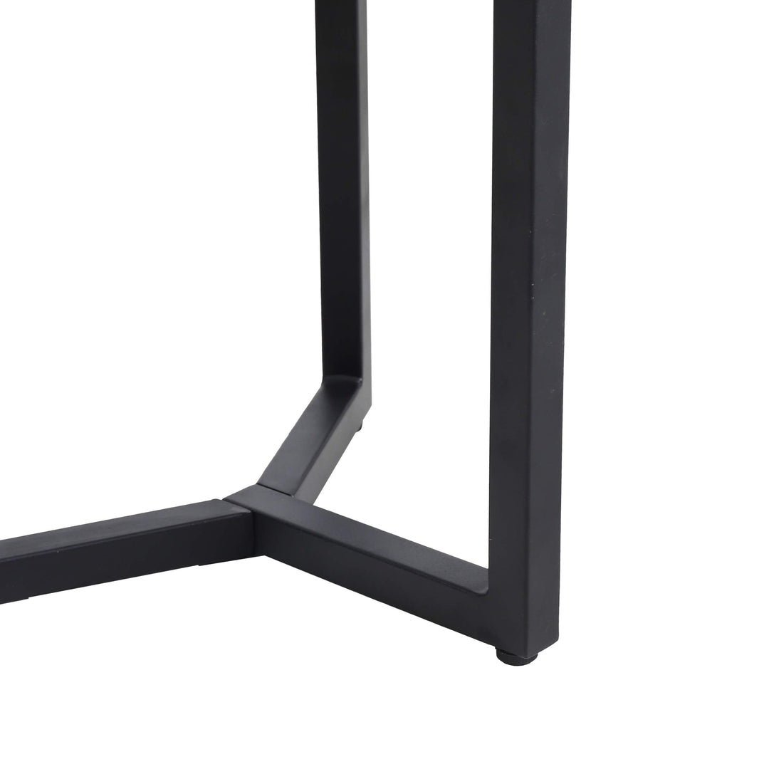 Christopher Knight Home END Table Black Metal + Teak - Diamond Home USA