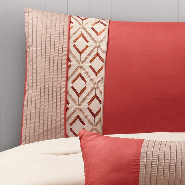 Riverbrook Home Country Manor Collection Comforter Set Queen Janna - Orange 8 - Diamond Home USA