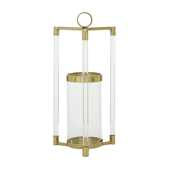 Gold Stainless Steel Contemporary Lantern 23 X 11 Yellow Modern - Diamond Home USA