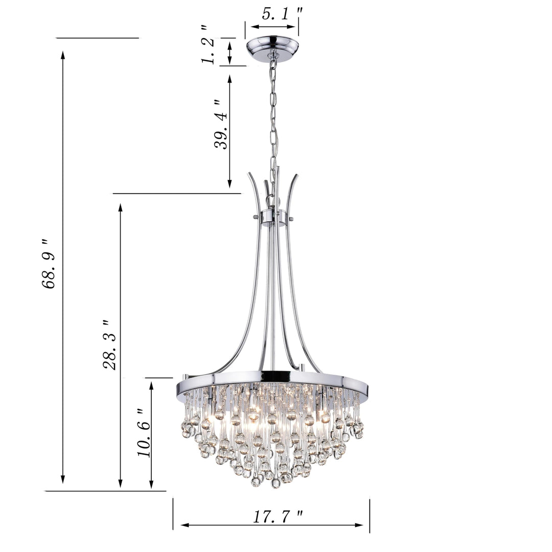 First Lighting Adorea 5-Light Crystal Chandelier - Diamond Home USA