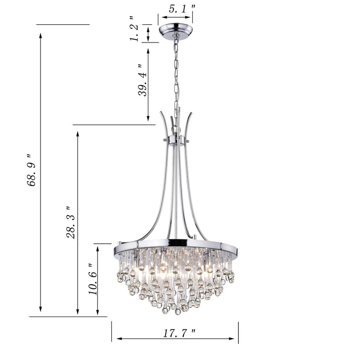 First Lighting Adorea 5-Light Crystal Chandelier - Diamond Home USA