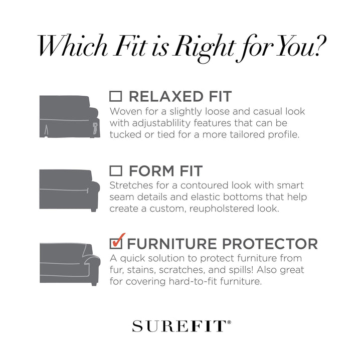 SureFit Deluxe Pet Sofa Cover Furniture Protector Plush Couch Pet Protector