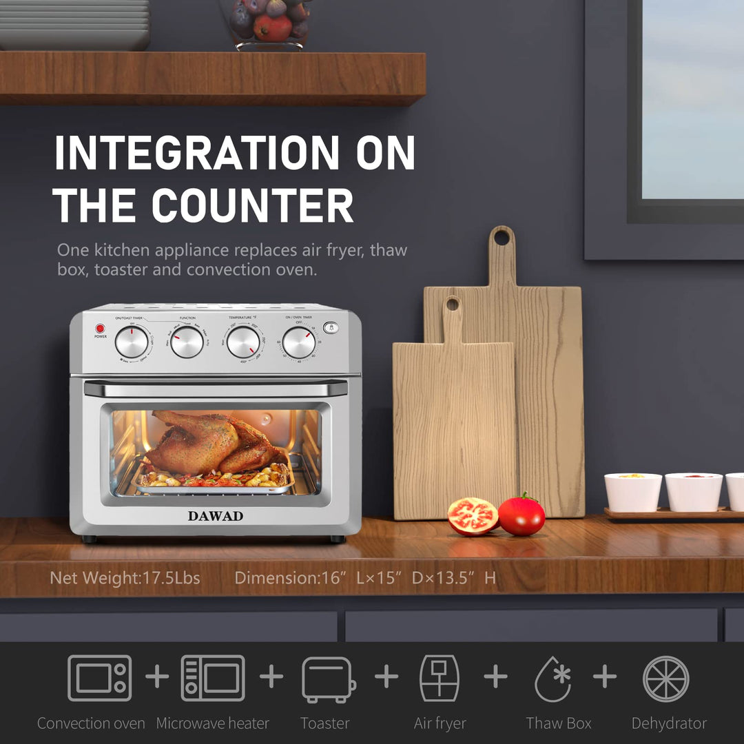 #Toaster Oven Air Fryer Combo DAWAD 19QT Countertop Convection Oven for Fries - Diamond Home USA