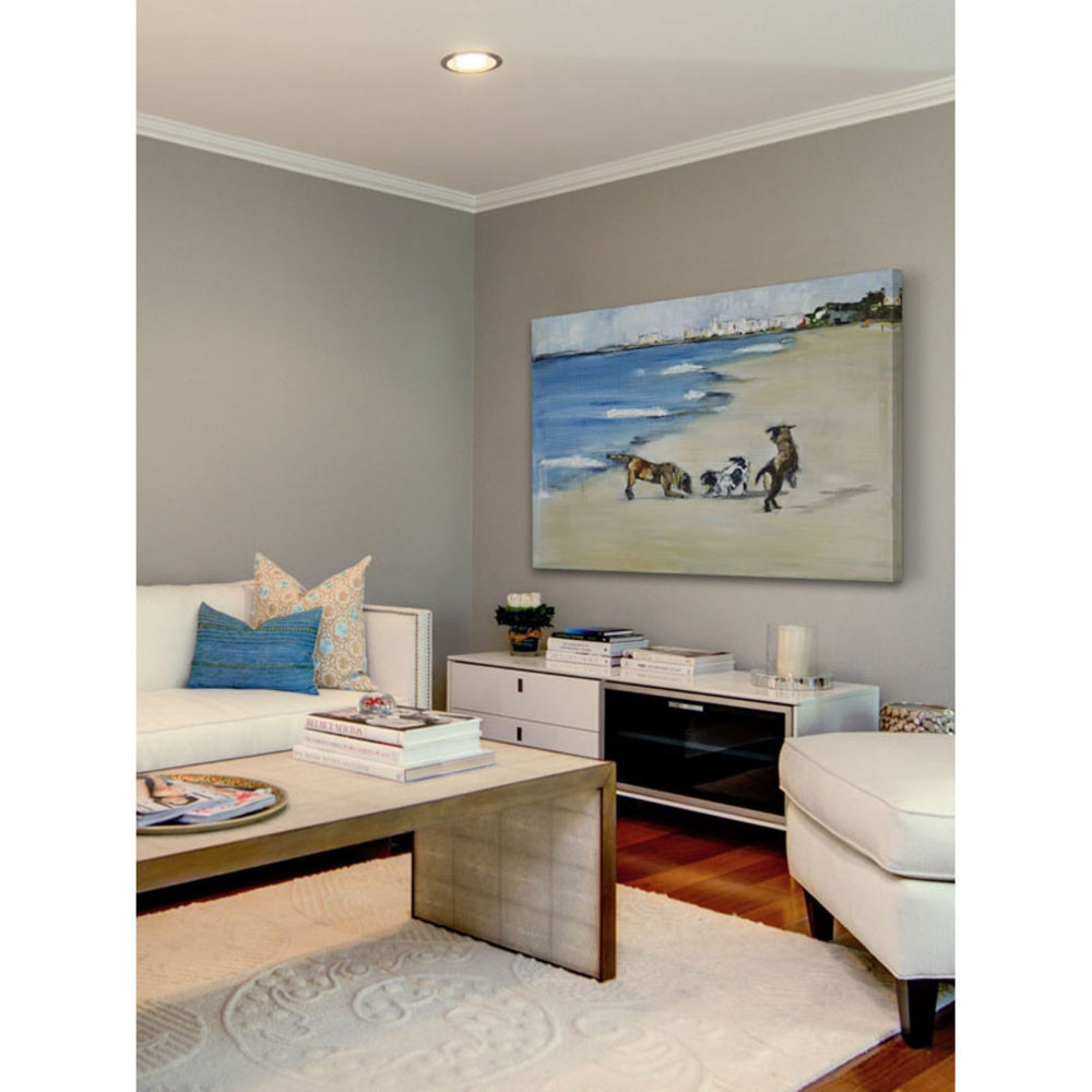 Marmont Hill 6x24 Dogs' Play by Tori Campisi Painting Print on Wrapped Canvas - Diamond Home USA