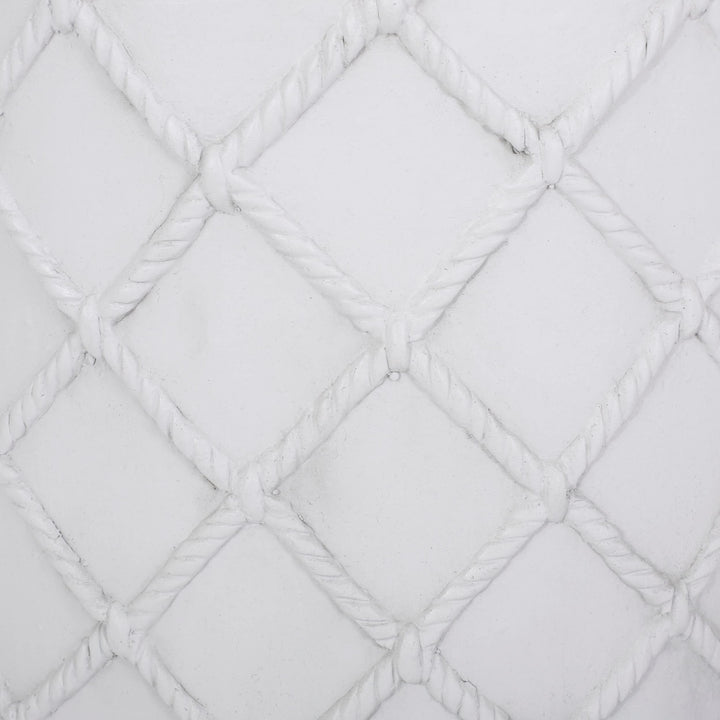 Tim Outdoor Lightweight Concrete Side Table White Modern Contemporary Round - Diamond Home USA