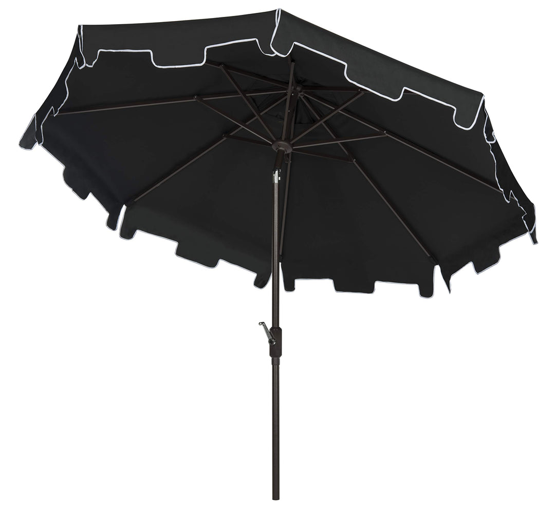 Safavieh PAT8000H Outdoor Collection Zimmerman Crank Market Umbrella with Flap - Diamond Home USA